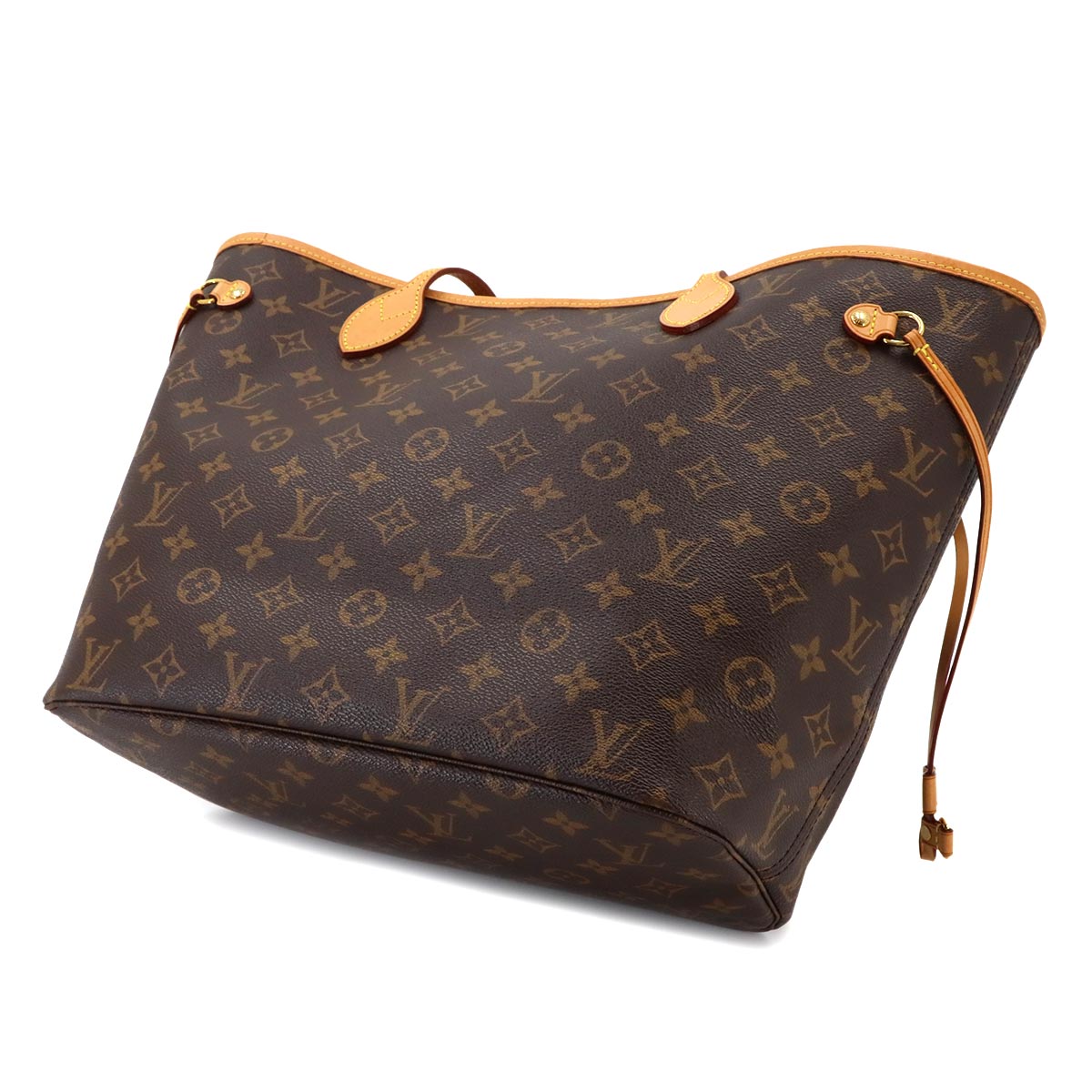 Monogram Neverfull MM Tote Bag Brown Cerise M46987