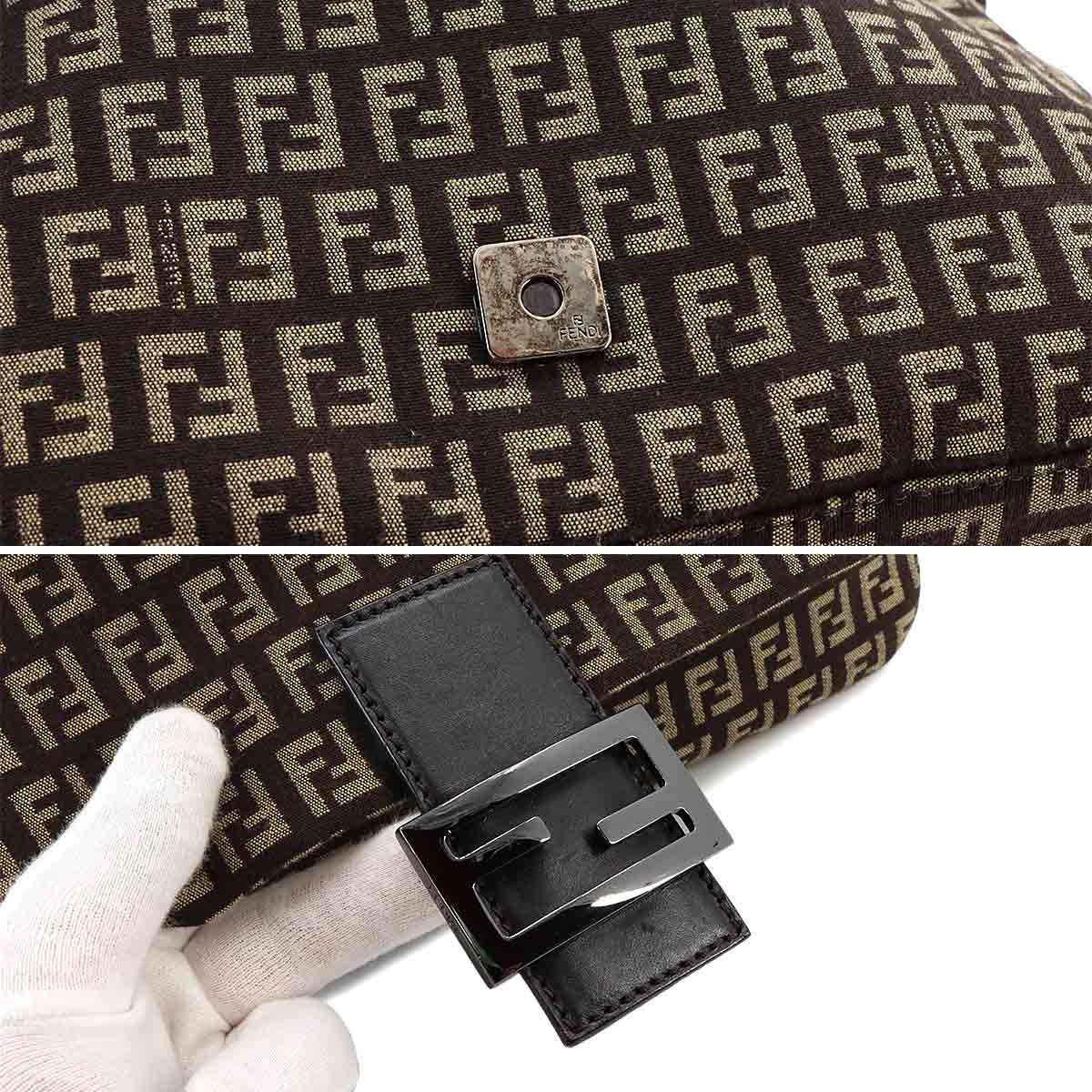 Zucchino Mamma Baguette Shoulder Bag Canvas Brown 8BR001