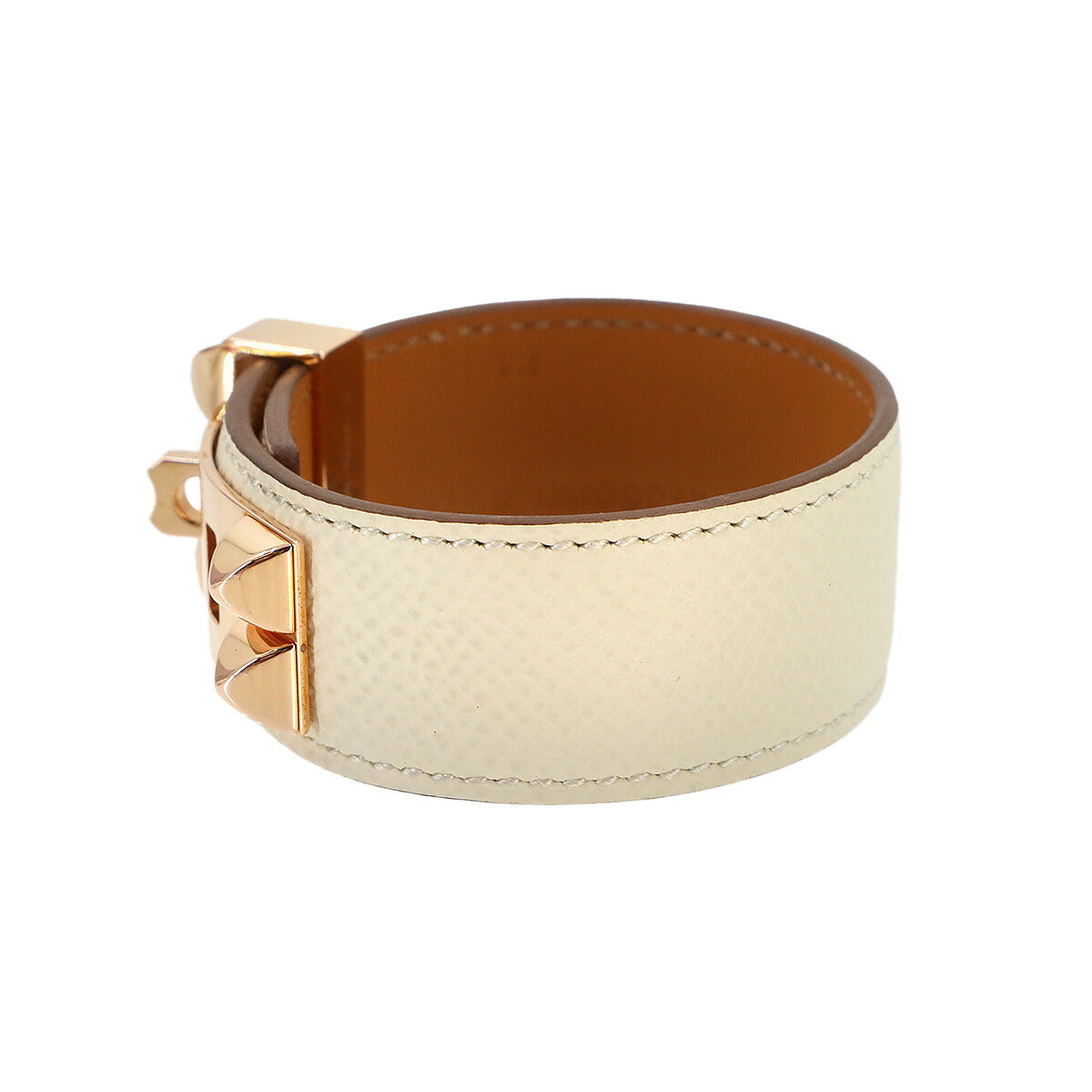 Collier De Chien Bangle Veau Epsom Craie Bracelet