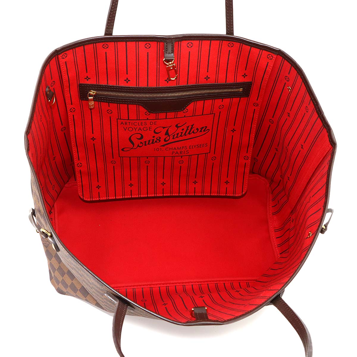 Damier Neverfull GM Tote Bag Ebene Cerise N51106 Purse