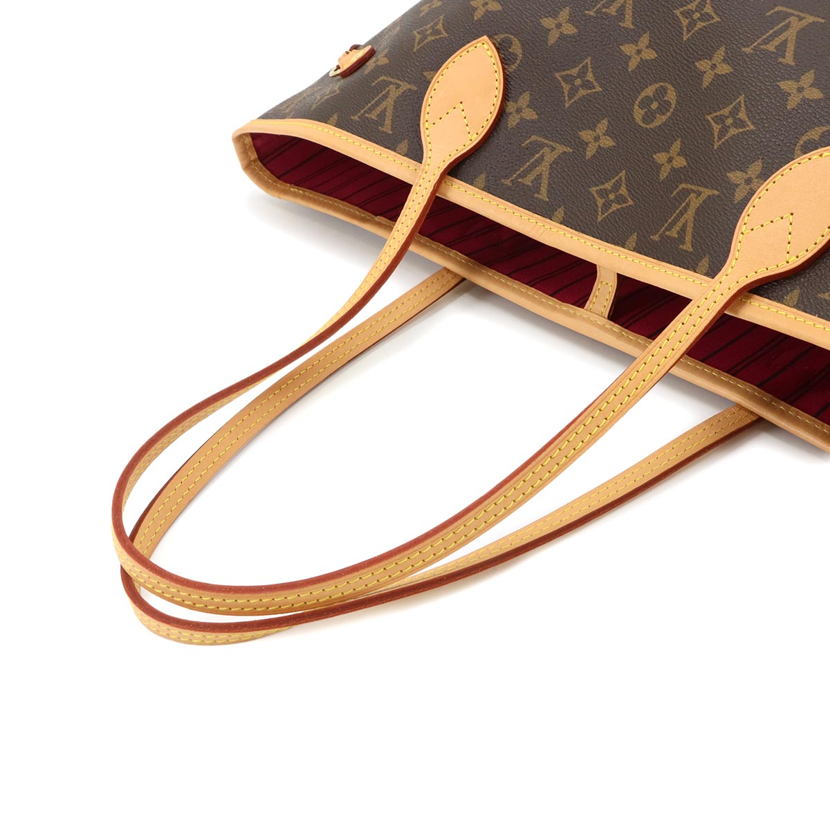 Monogram Neverfull MM Tote Bag Brown Pivoine M41178