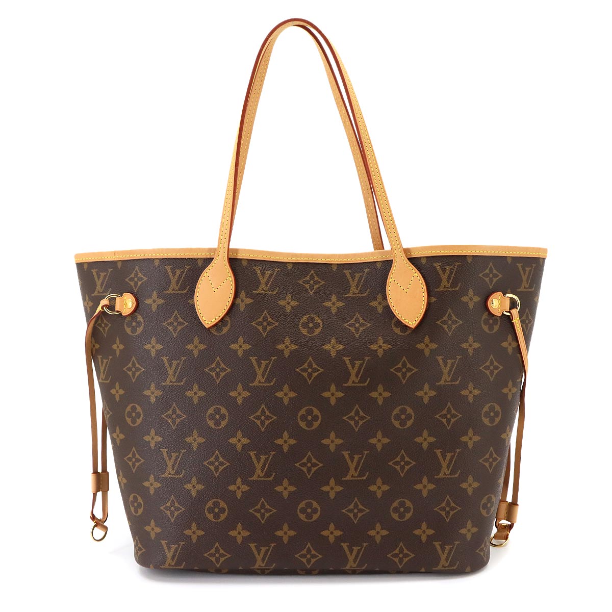 Monogram Neverfull MM Tote Bag Brown Pivoine M41178