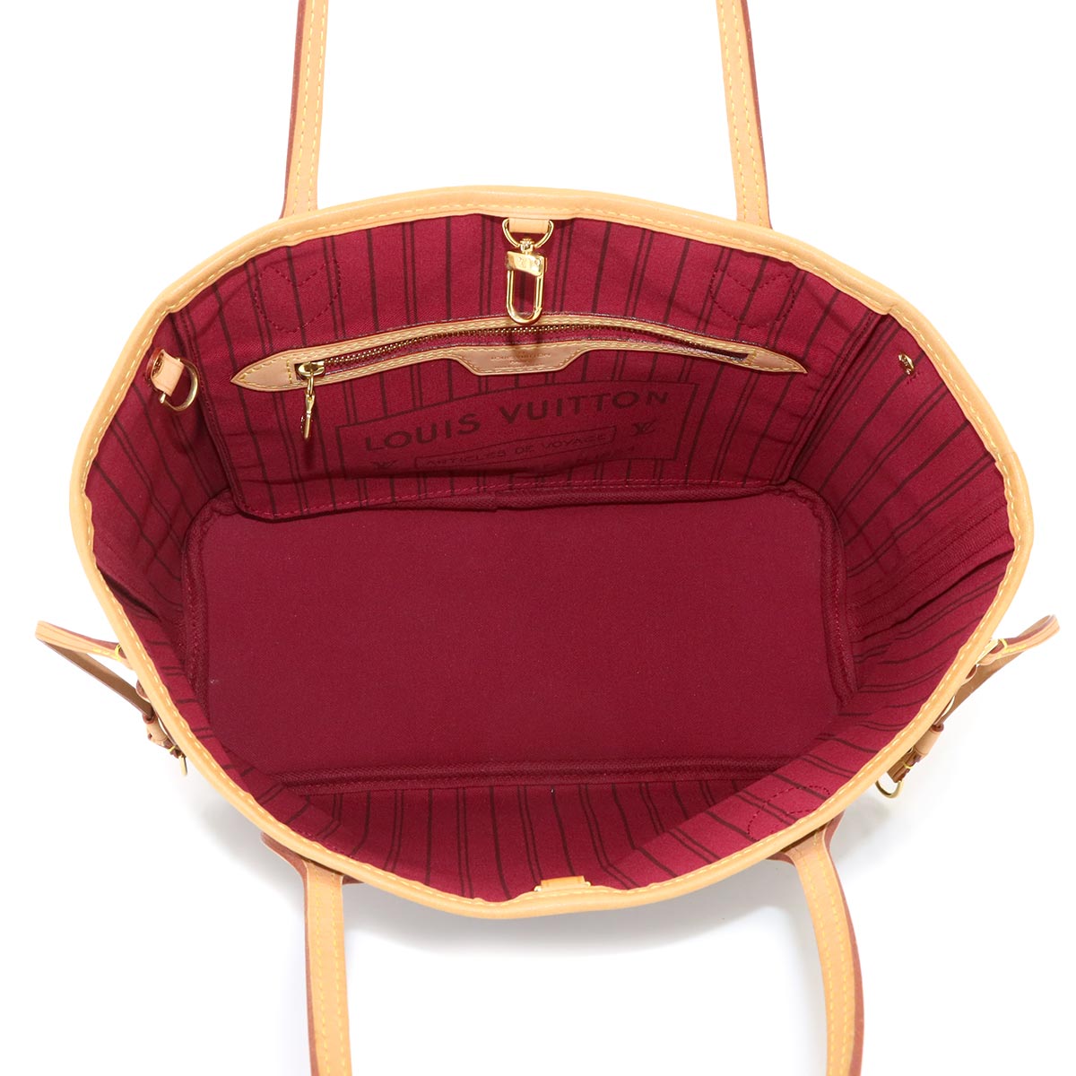 Monogram Neverfull PM Tote Bag Brown Fuchsia M41001