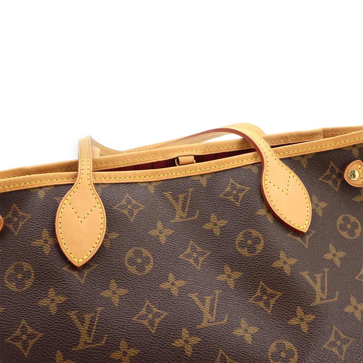 Monogram Neverfull PM Tote Bag Brown Fuchsia M41001