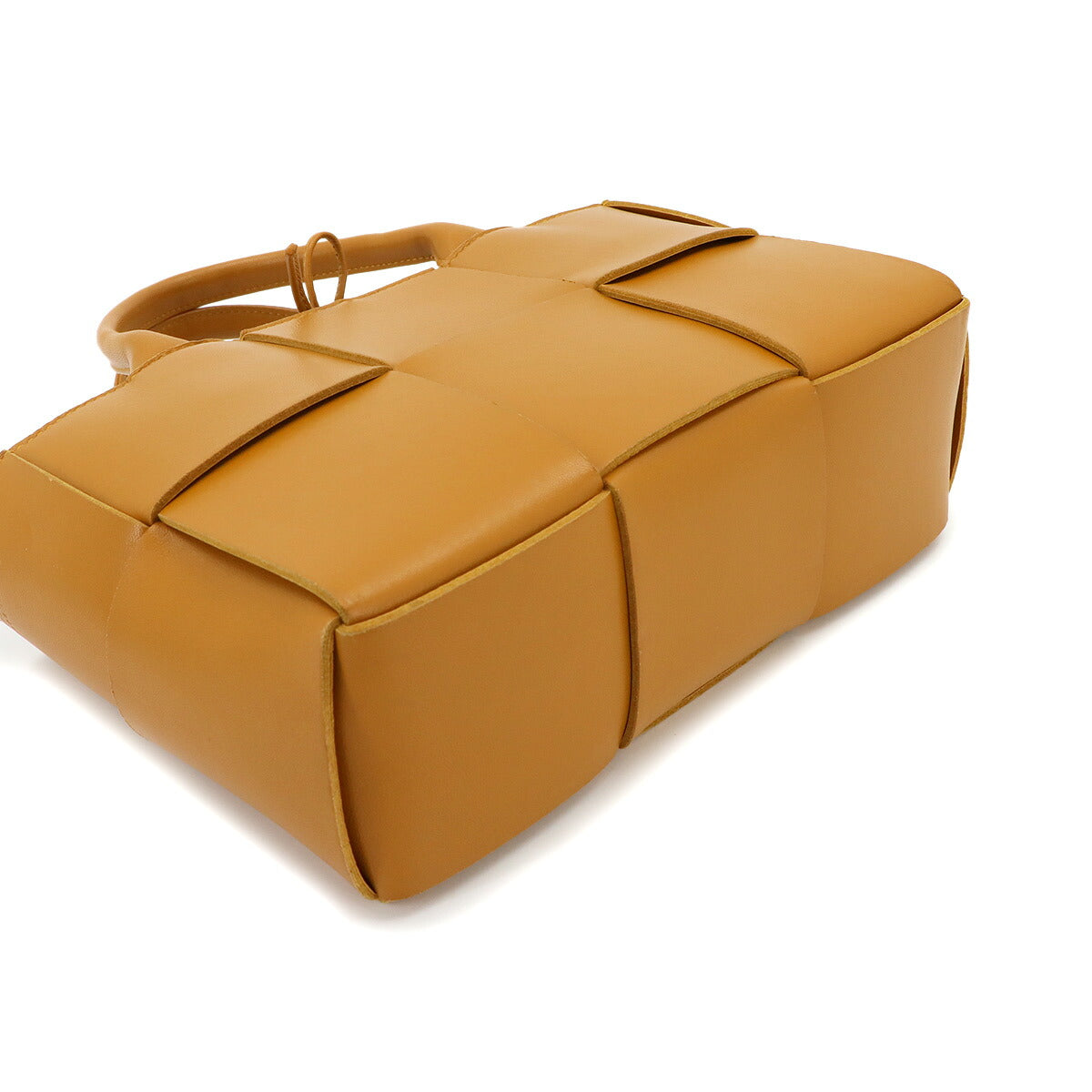 Intrecciato Mini Arco Hand Shoulder Bag Leather Brown