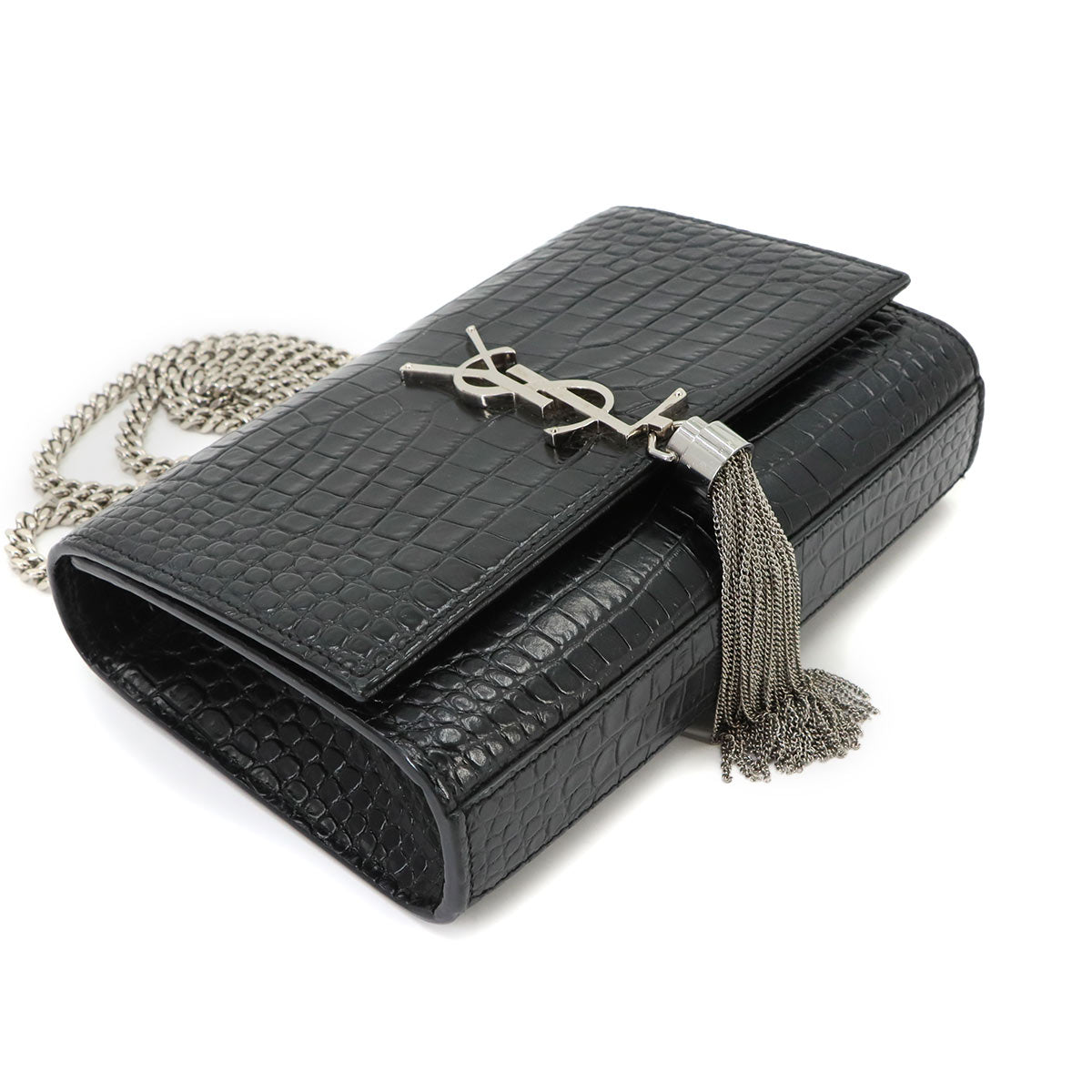 Kate Small Chain Shoulder Bag Leather Black 474366