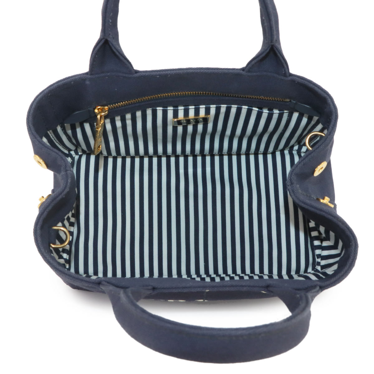 Canapa Mini 2way Hand bag Shoulder Bag Canvas Navy 1BG439