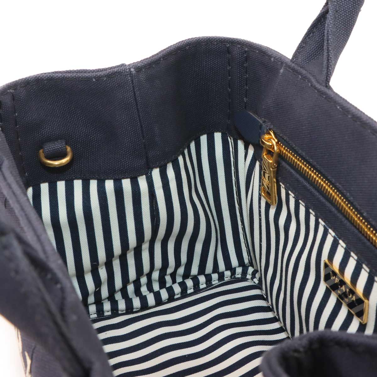 Canapa Mini 2way Hand bag Shoulder Bag Canvas Navy 1BG439