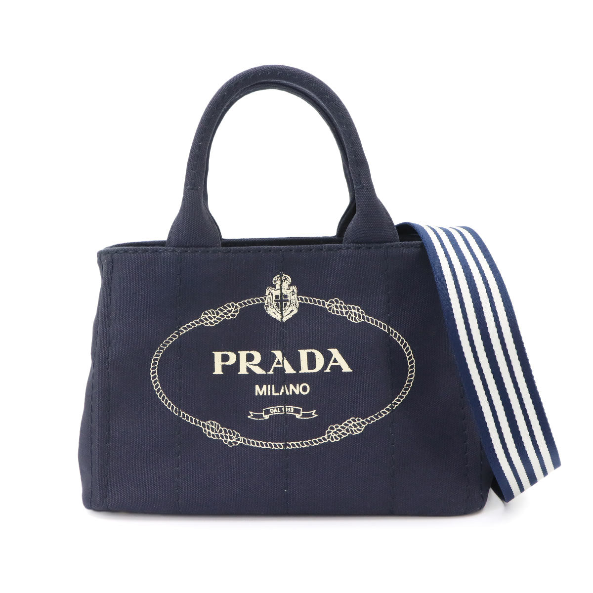 Canapa Mini 2way Hand bag Shoulder Bag Canvas Navy 1BG439