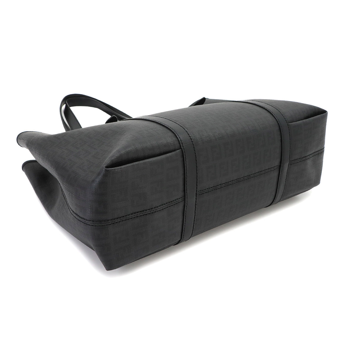 Zucchino Tote Bag PVC Leather Black 8BH238 Purse
