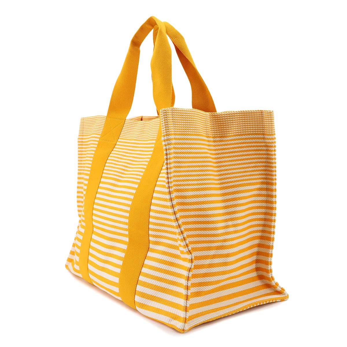 Bayadere Tote Bag Canvas Bouton dOr Yellow White Pouch Purse