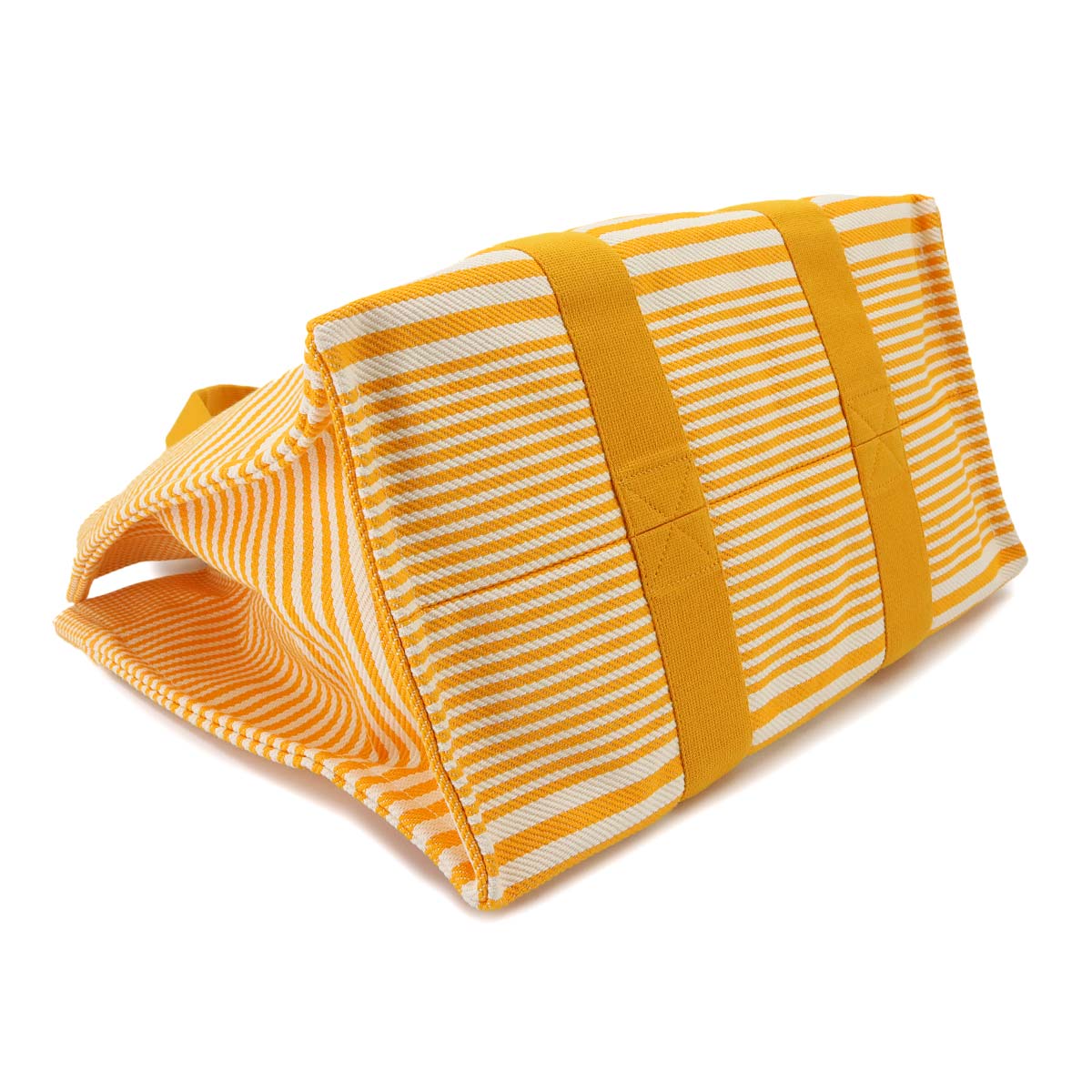 Bayadere Tote Bag Canvas Bouton dOr Yellow White Pouch Purse
