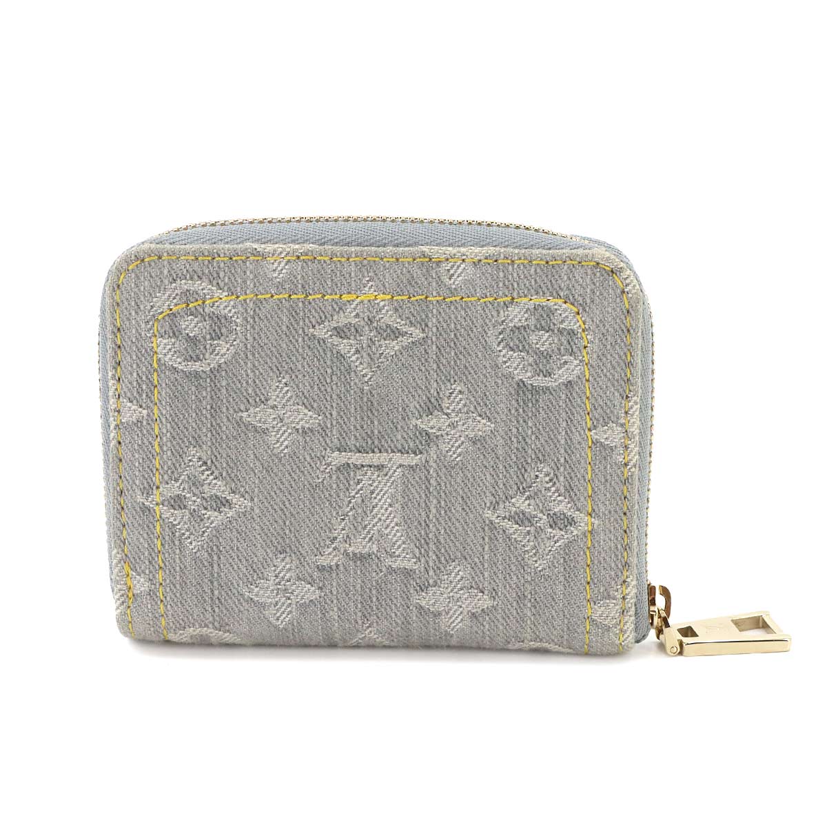 Monogram Denim Zippy Coin Purse Washed Gray M14277