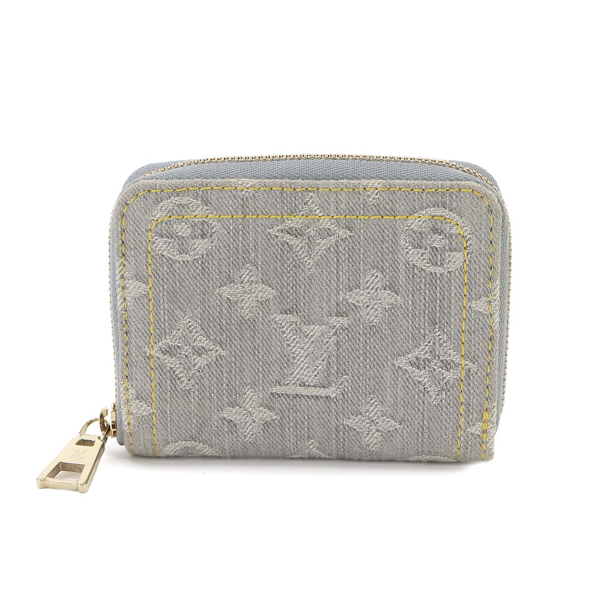 Monogram Denim Zippy Coin Purse Washed Gray M14277