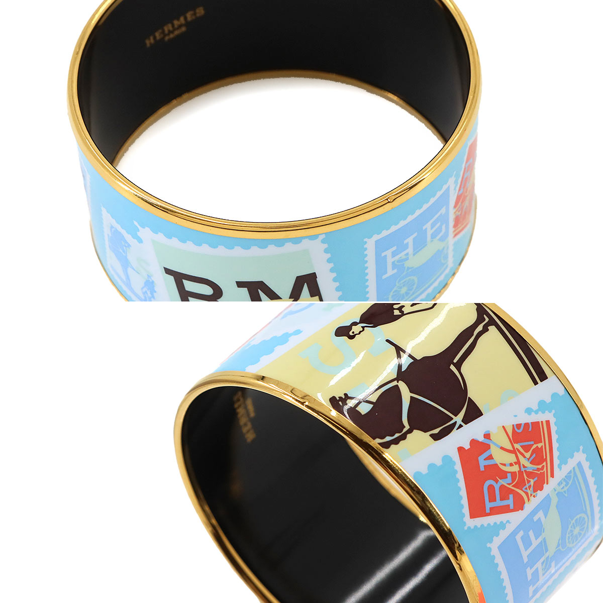 Email TGM Bracelet Bangle Light Blue Multicolor Gold Accessory
