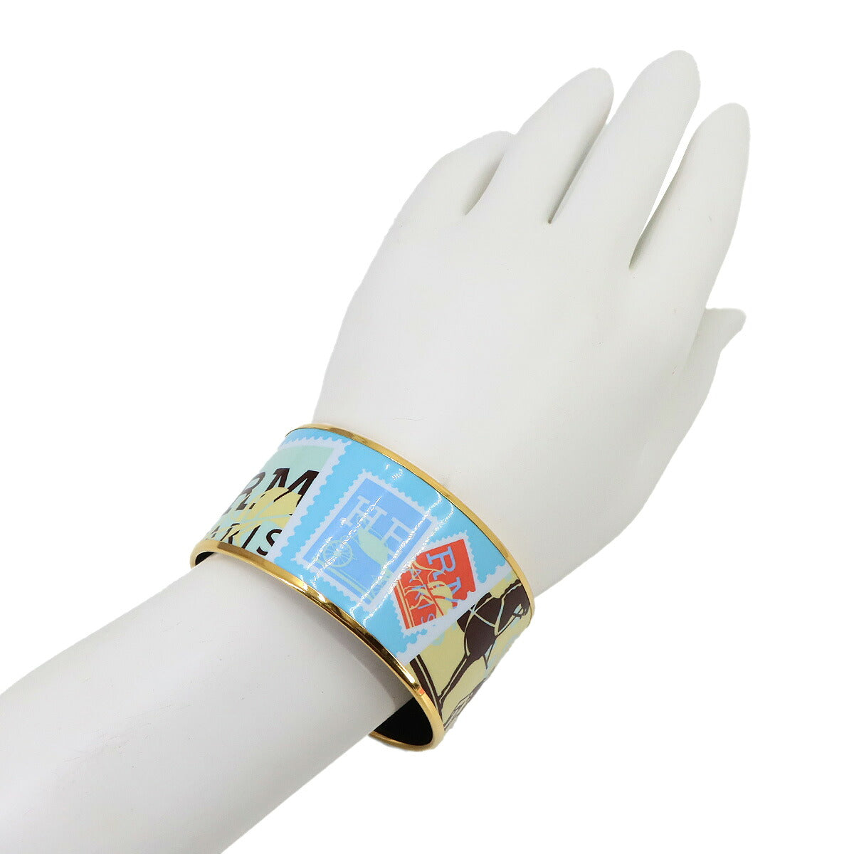 Email TGM Bracelet Bangle Light Blue Multicolor Gold Accessory