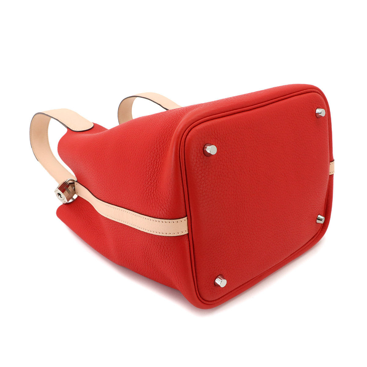 Picotin Lock Touch MM Hand Bag Taurillon Clemence Swift Red Pink