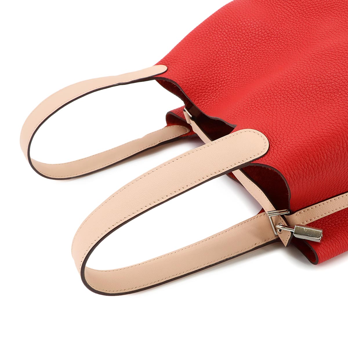 Picotin Lock Touch MM Hand Bag Taurillon Clemence Swift Red Pink