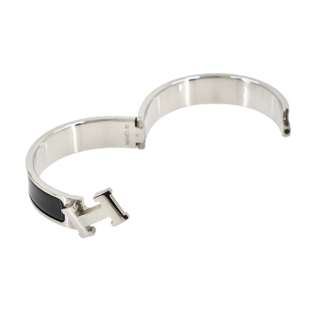 Clic H PM Bangle Black Silver Accessory