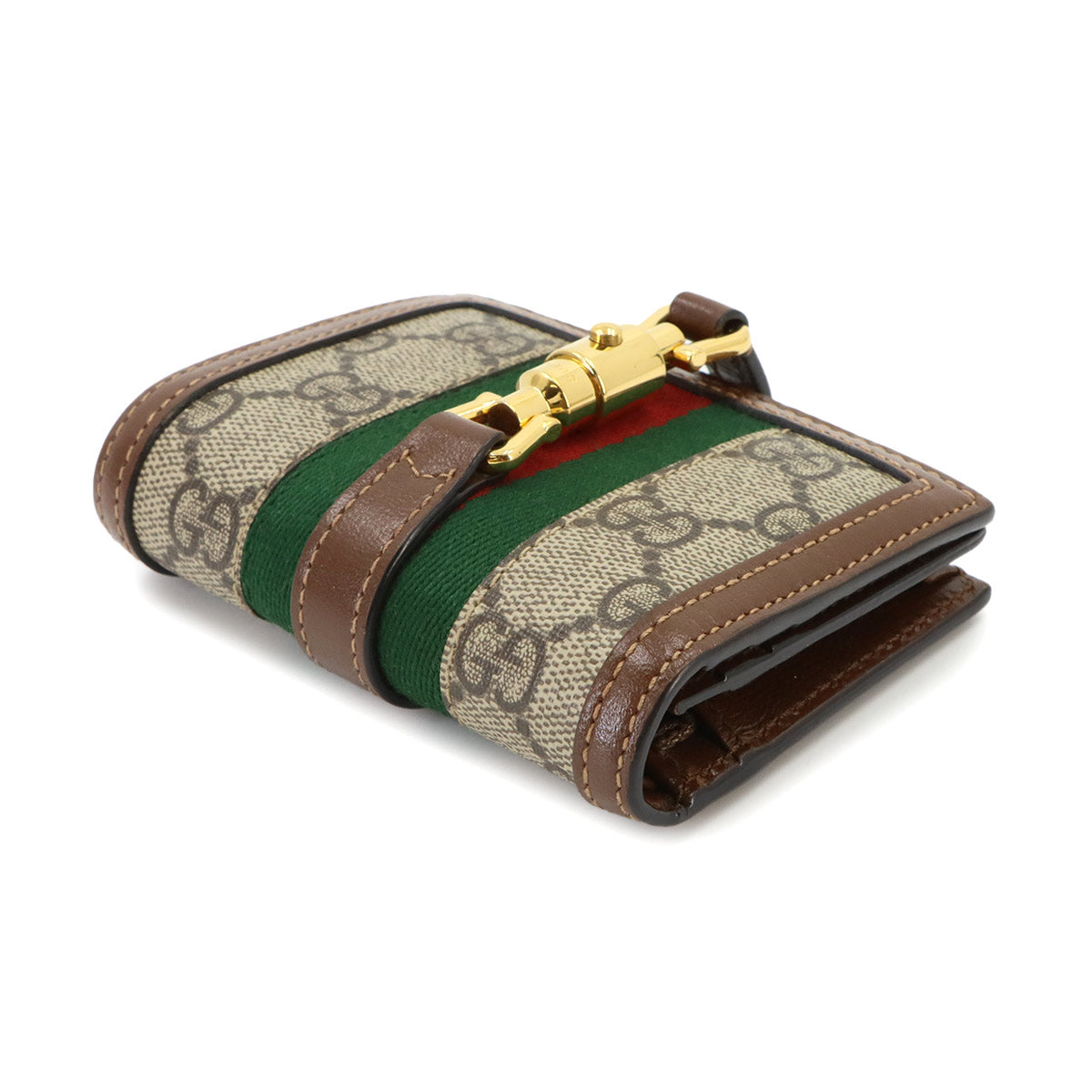 Jackie 1961 Wallet GG Supreme Canvas Leather Beige Brown 645536