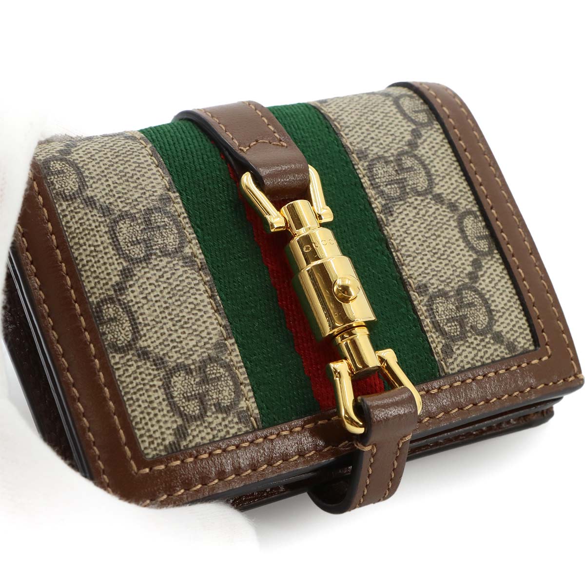 Jackie 1961 Wallet GG Supreme Canvas Leather Beige Brown 645536