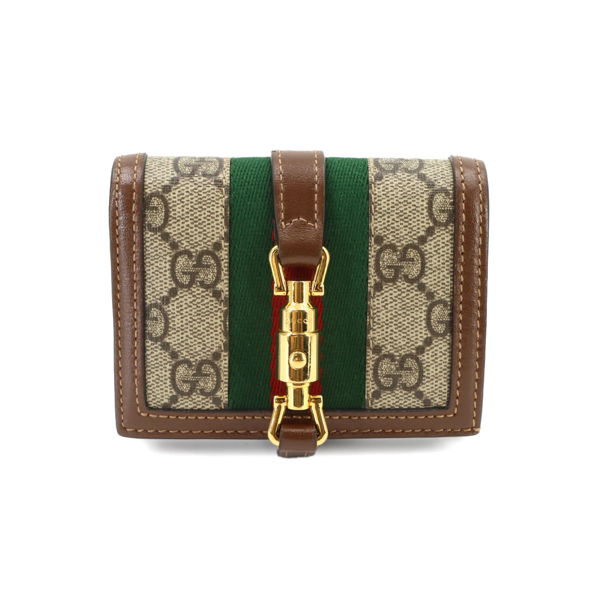 Jackie 1961 Wallet GG Supreme Canvas Leather Beige Brown 645536