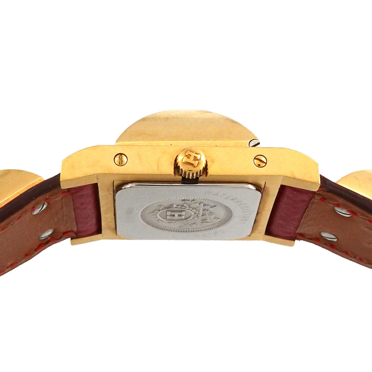 Medor Vintage pyramid Gold studs Quartz White Dial Ladies