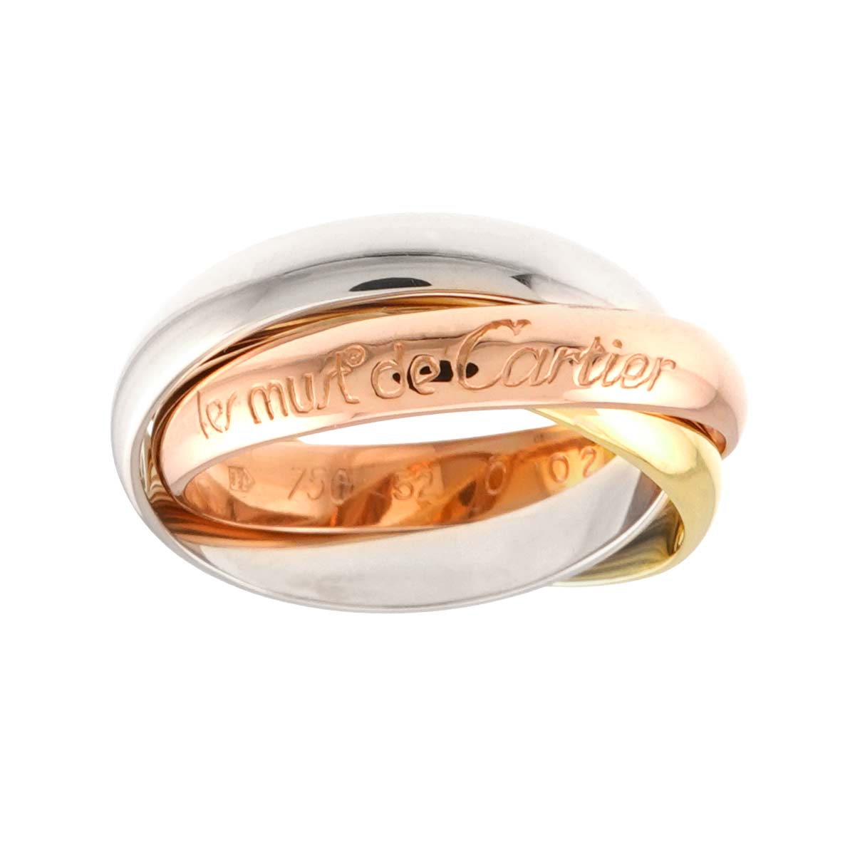 Trinity MM Ring 18K YG WG PG 750 Size52 5.75-6(US)