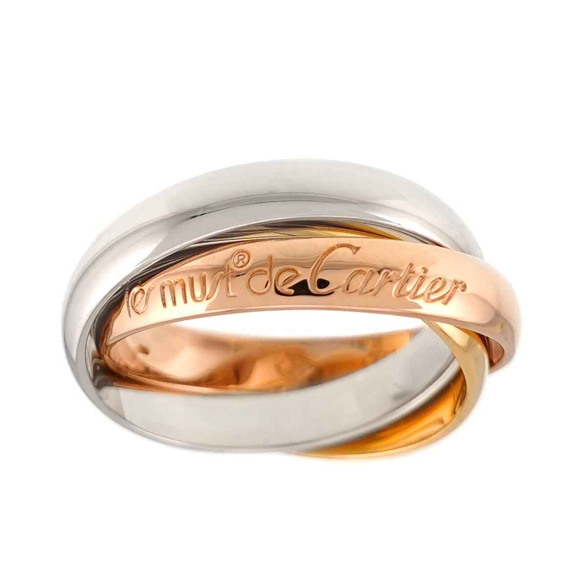 Trinity Ring 18K YG WG PG 750 Size50 5.25(US)
