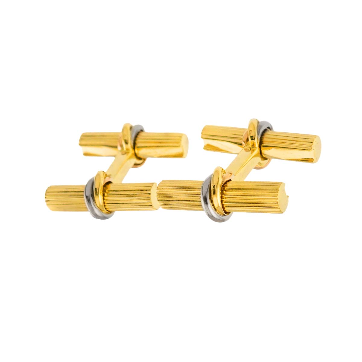 Trinity Cuff links 18K WG PG YG 750