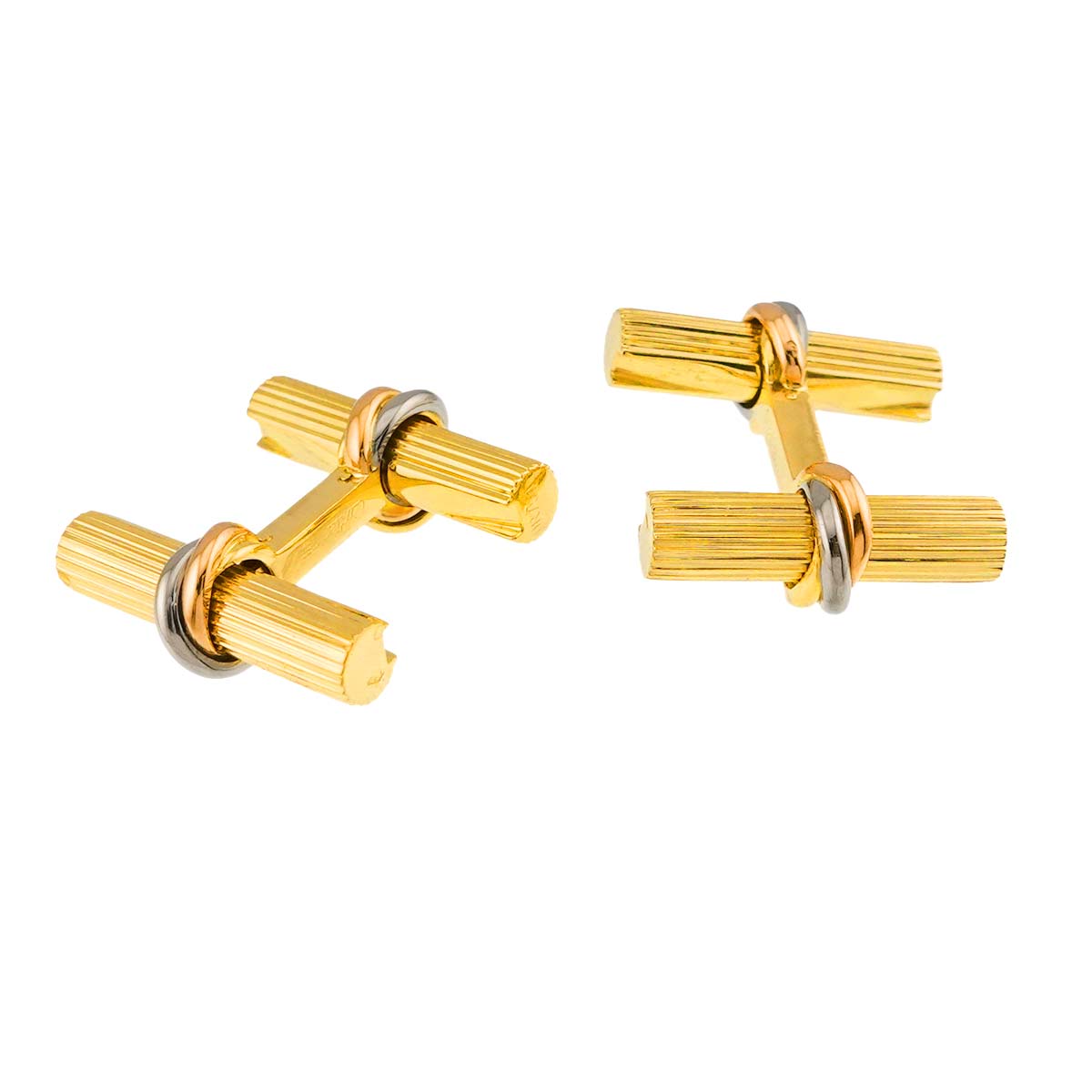 Trinity Cuff links 18K WG PG YG 750