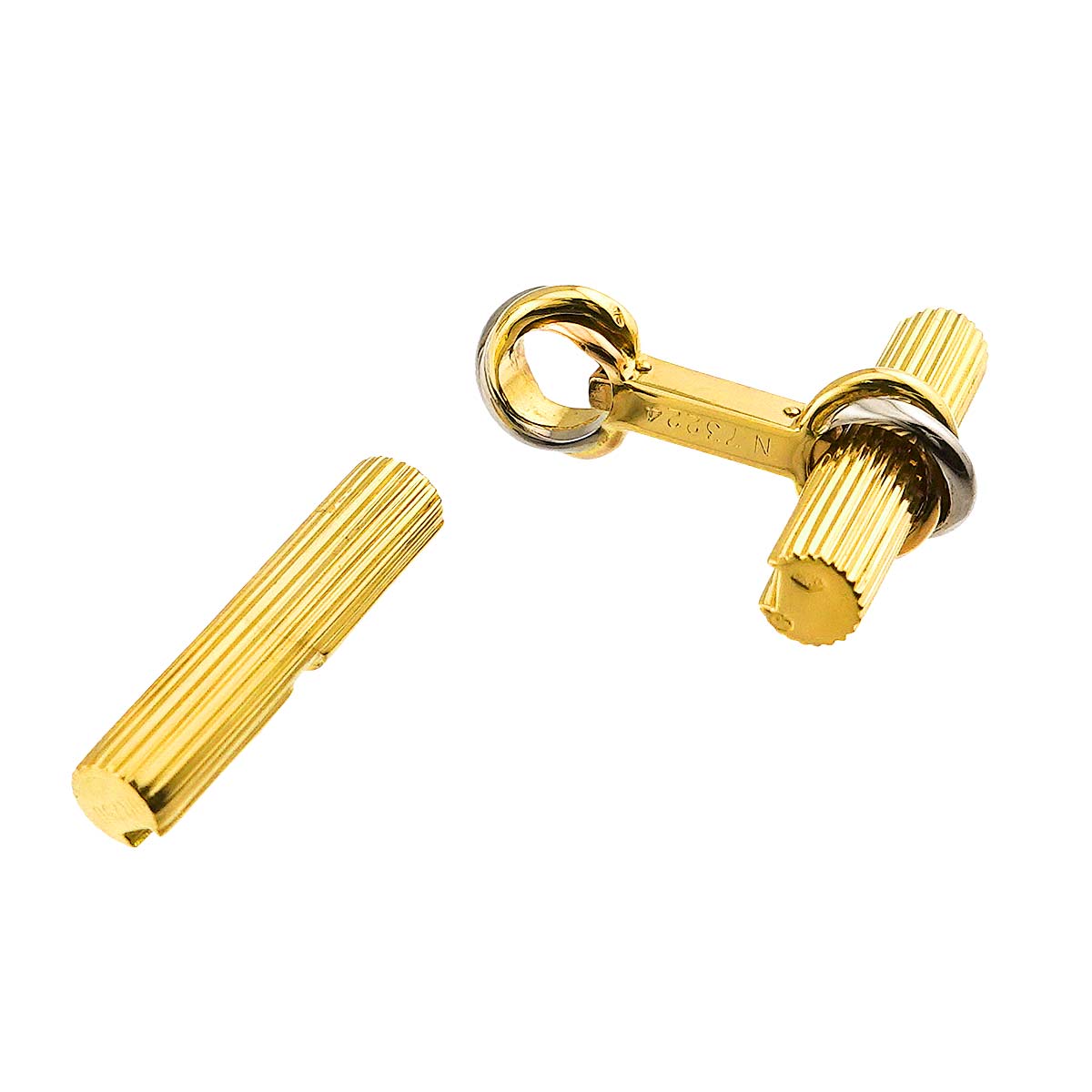 Trinity Cuff links 18K WG PG YG 750