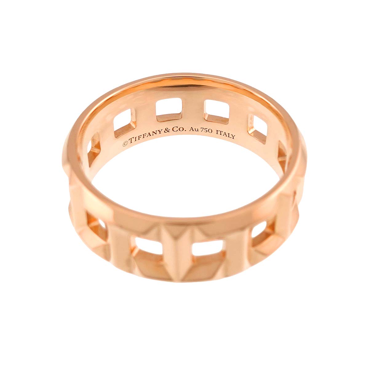 T True Wide Ring 18K PG 750 size8.75