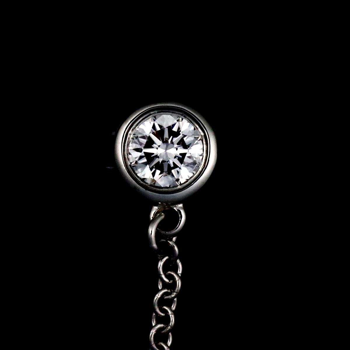 By The Yard Drop Diamond Earrings Pierced Pt