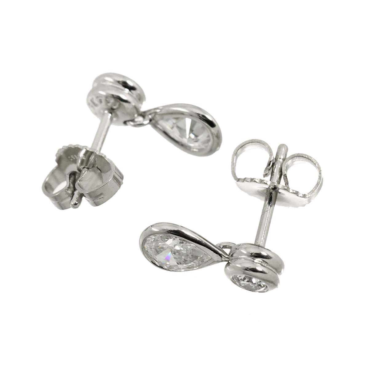 By The Yard Diamond Earrings Pierced Pt