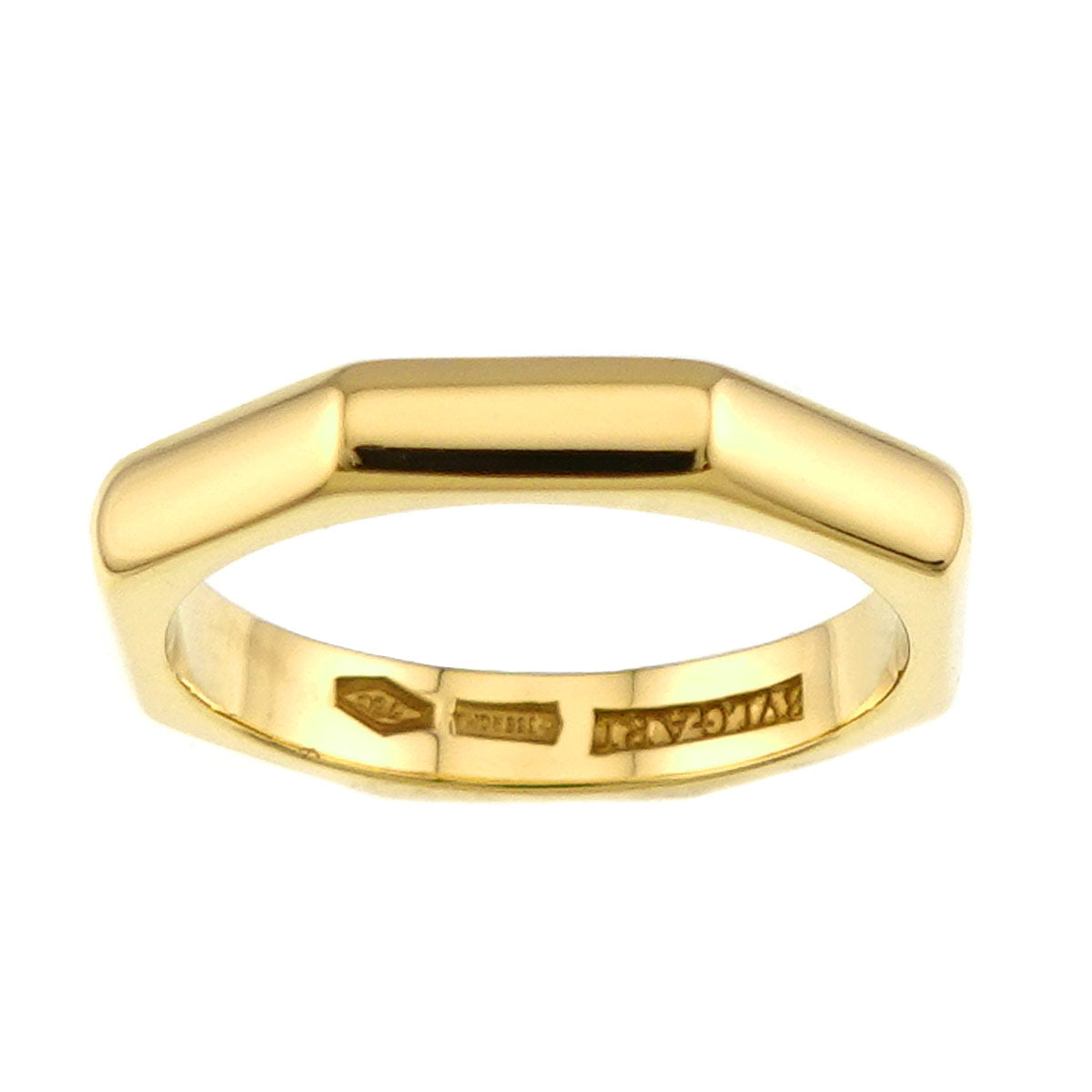 Octagonal Ring 18K YG 750 Size3.75-4(US)