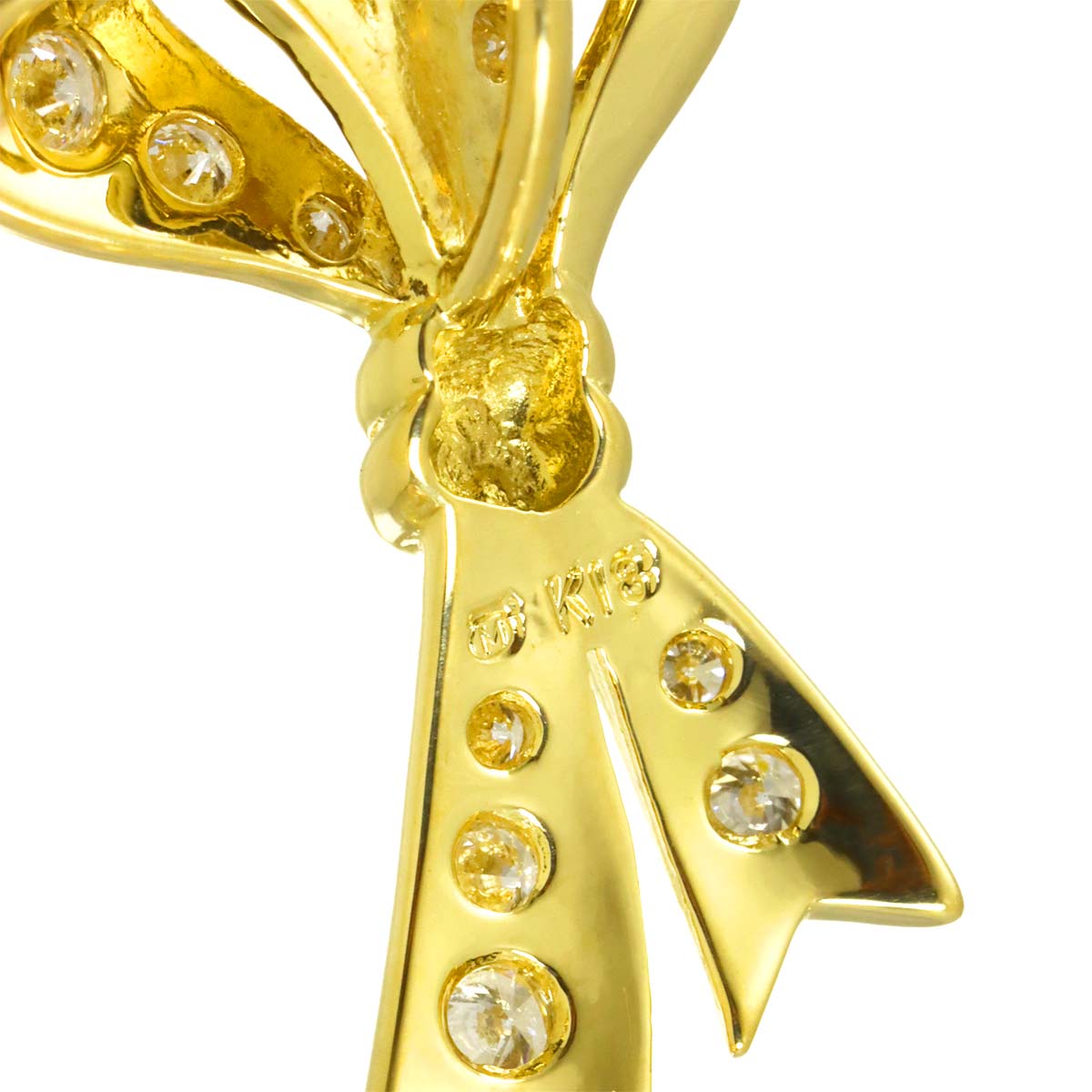 Akoya Pearl 7.6mm Diamond Necklace 18K Yellow Gold 750