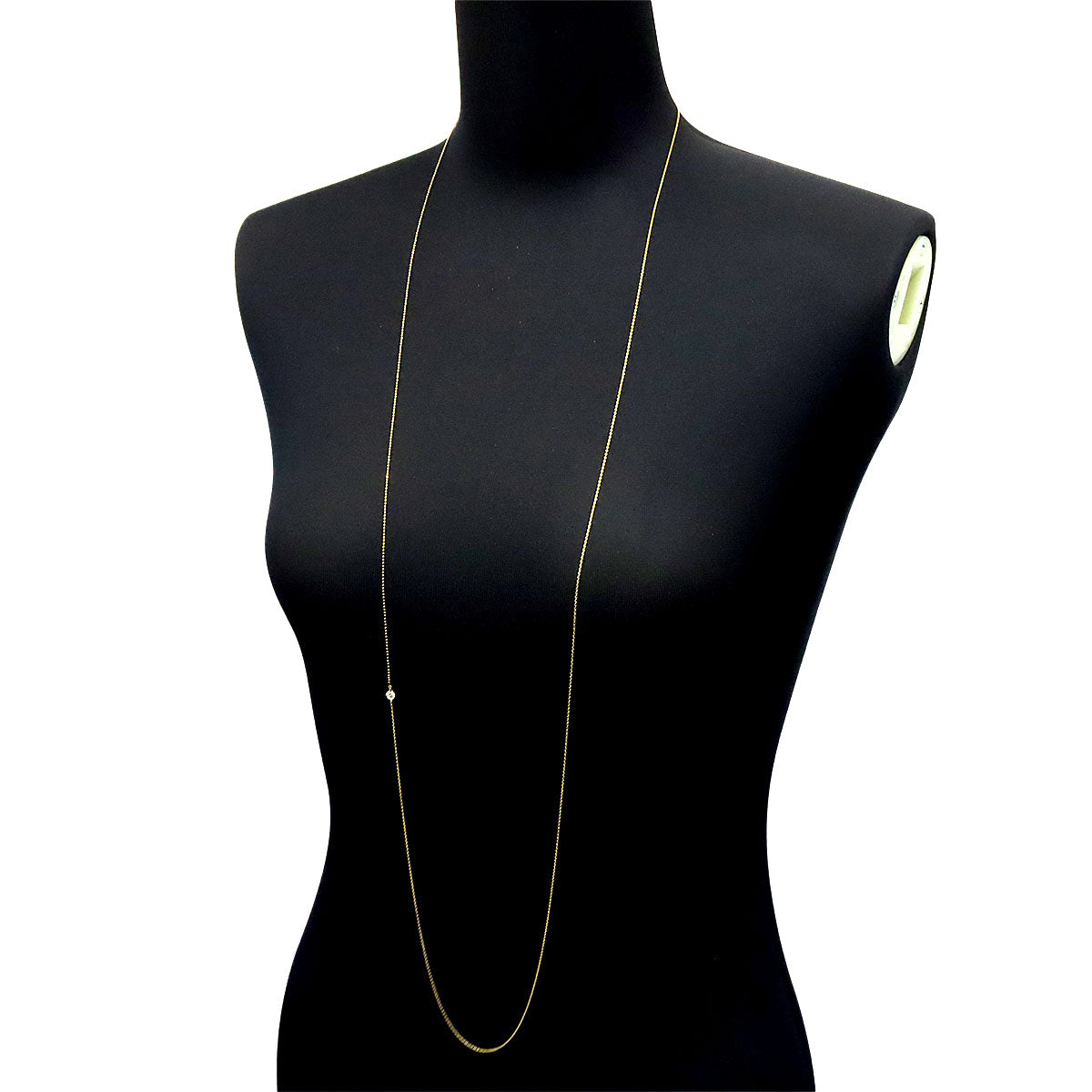 Diamond 0.13ct Long Necklace 18K Yellow Gold 750