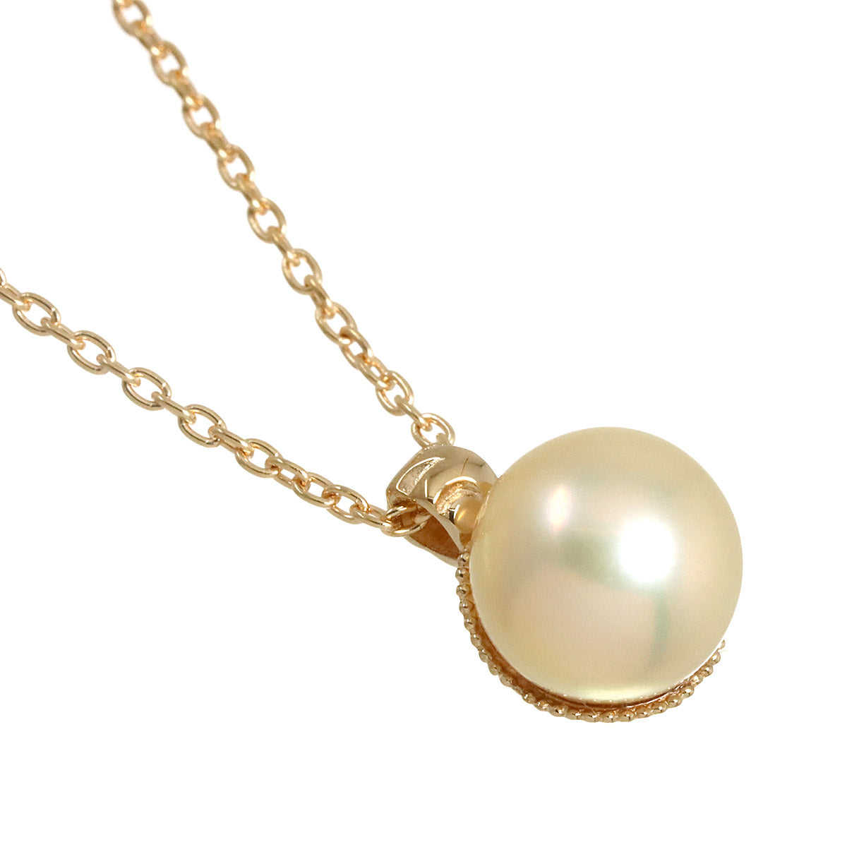 Akoya Pearl 7.2mm Necklace 18K PG 750
