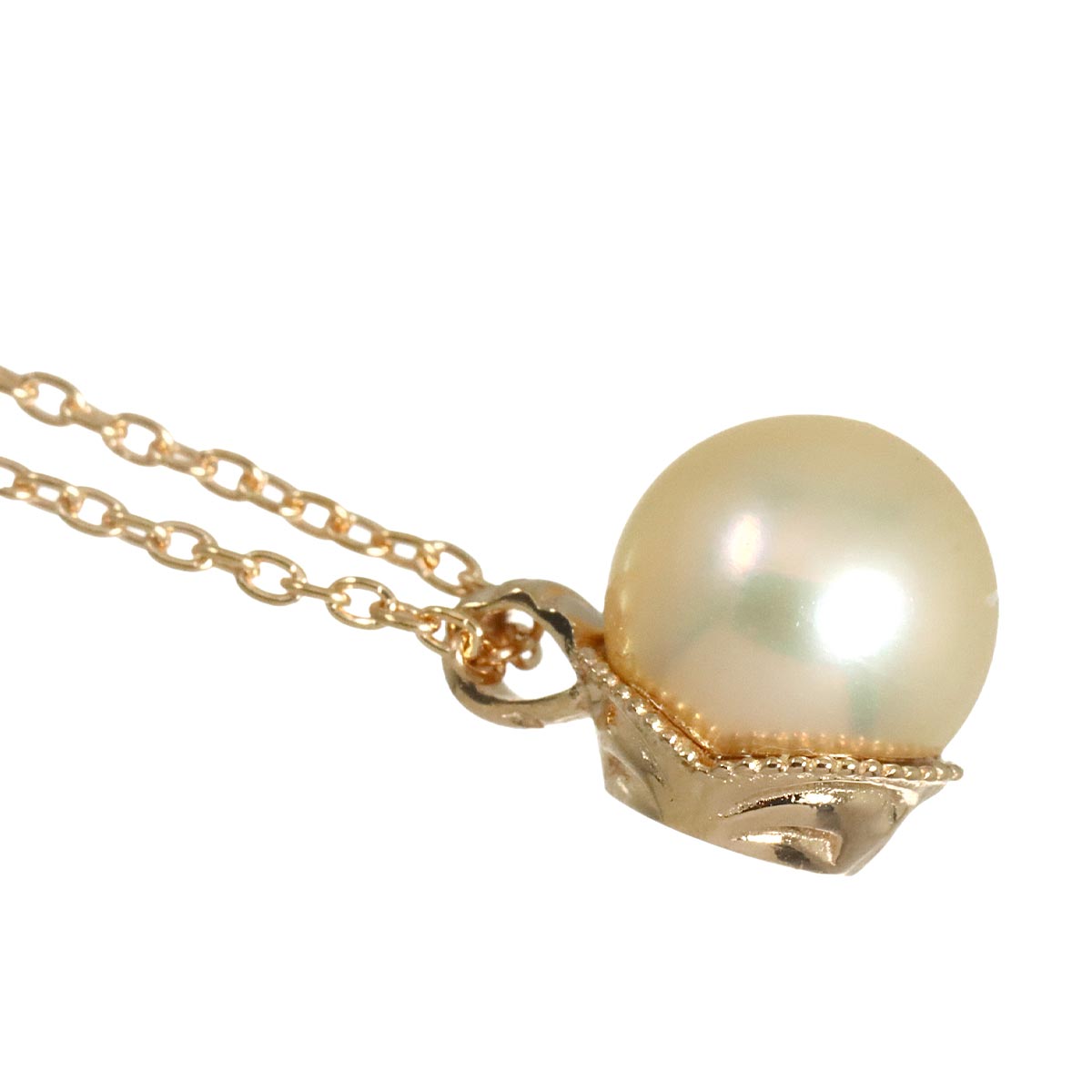 Akoya Pearl 7.2mm Necklace 18K PG 750
