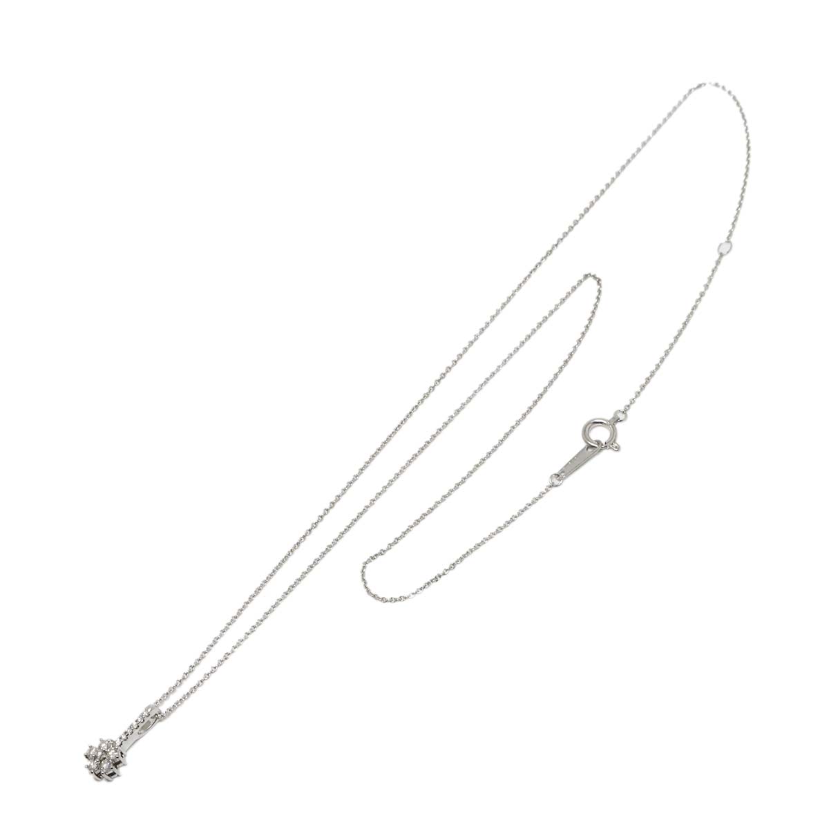 Diamond 0.16ct Necklace 18K WG White Gold 750