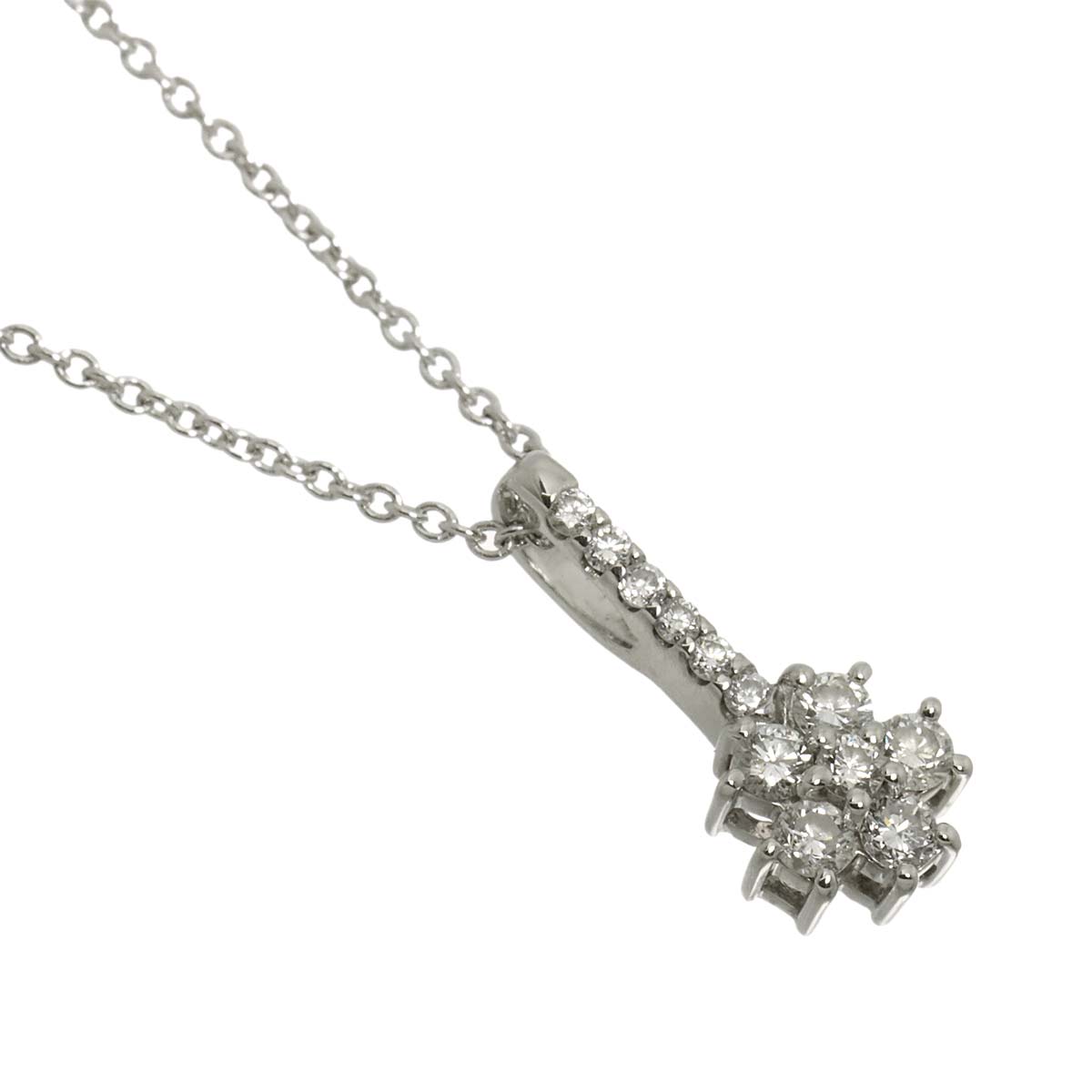Diamond 0.16ct Necklace 18K WG White Gold 750