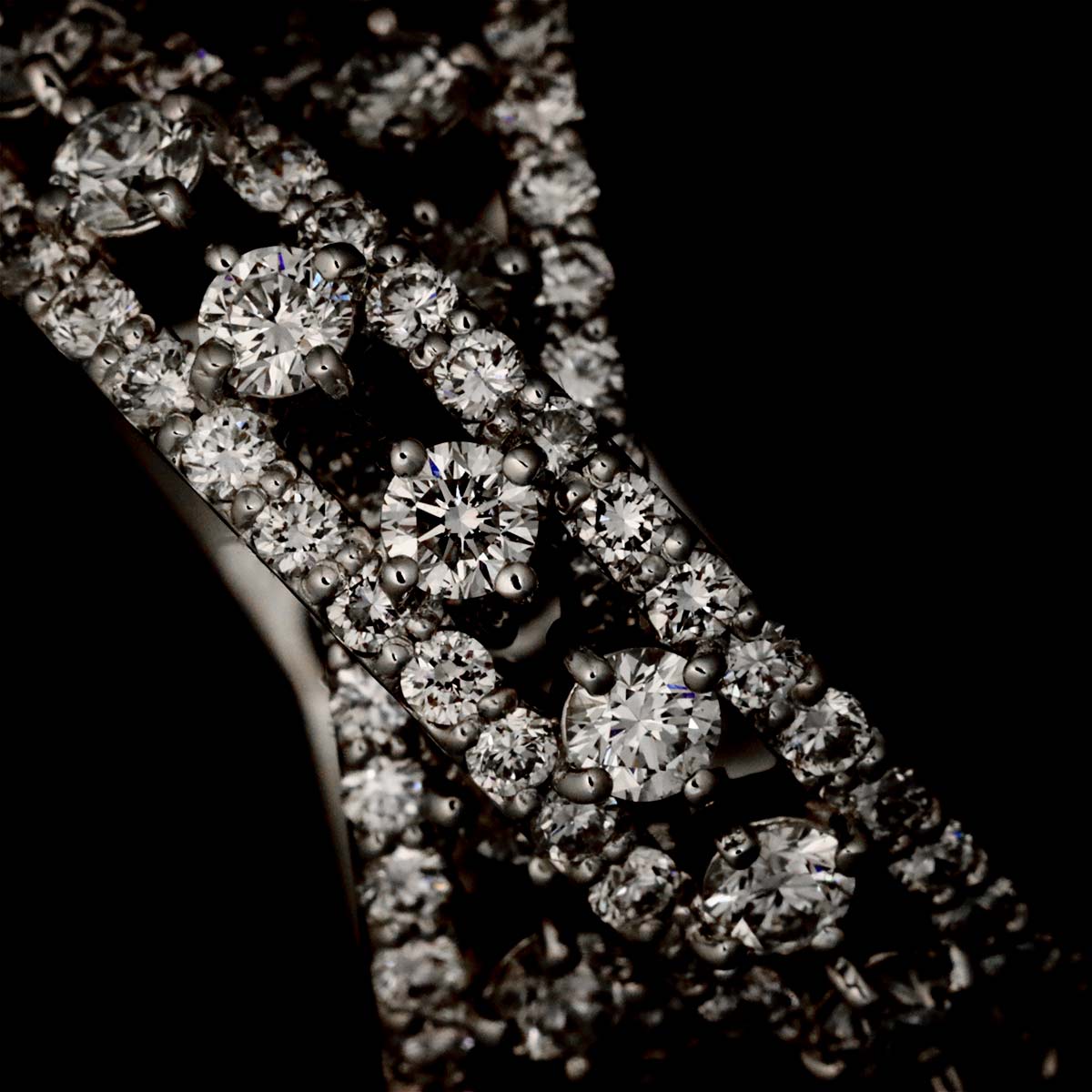 Diamond 1.88ct Ring 18K WG 750 Size5.5-5.75(US)