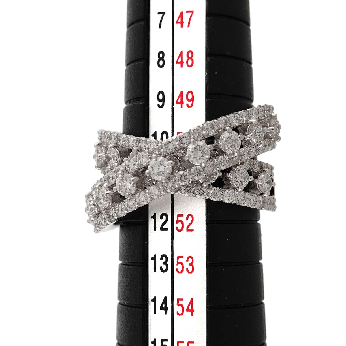 Diamond 1.88ct Ring 18K WG 750 Size5.5-5.75(US)