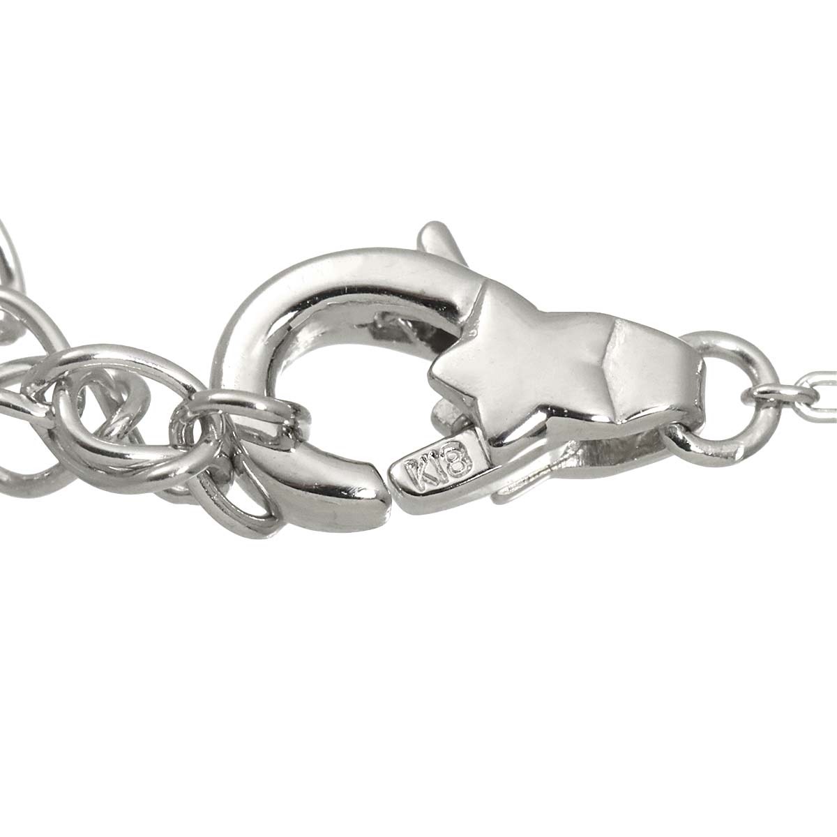 Diamond 0.16ct Cross Necklace 18K WG 750