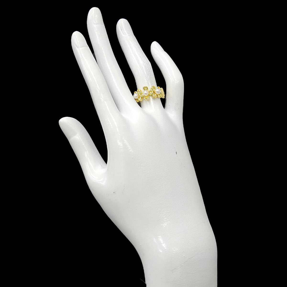 Baby Pearl 3.6mm Ring 18K YG 750 Size5.25(US)