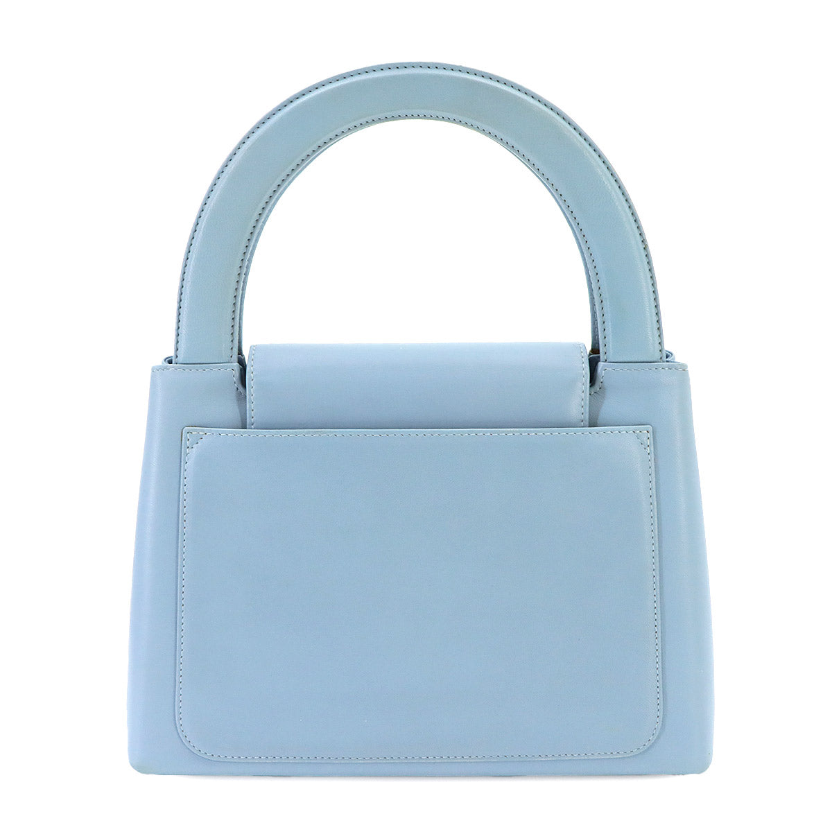 Kelly Hand Bag Leather Blue Purse Vintage
