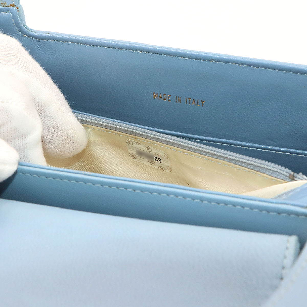 Kelly Hand Bag Leather Blue Purse Vintage