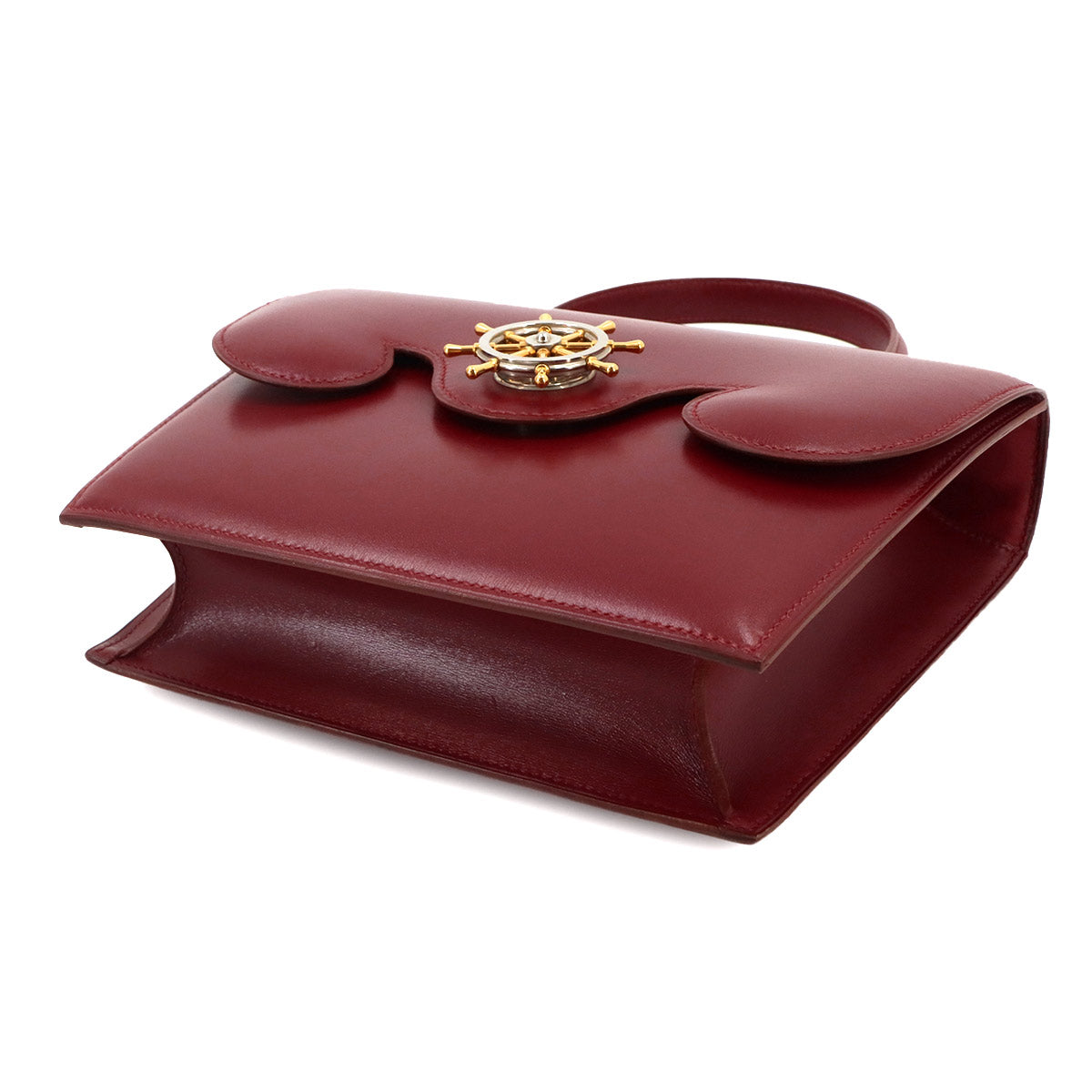 Frigate Hand Bag Boxcalf Rouge H Purse
