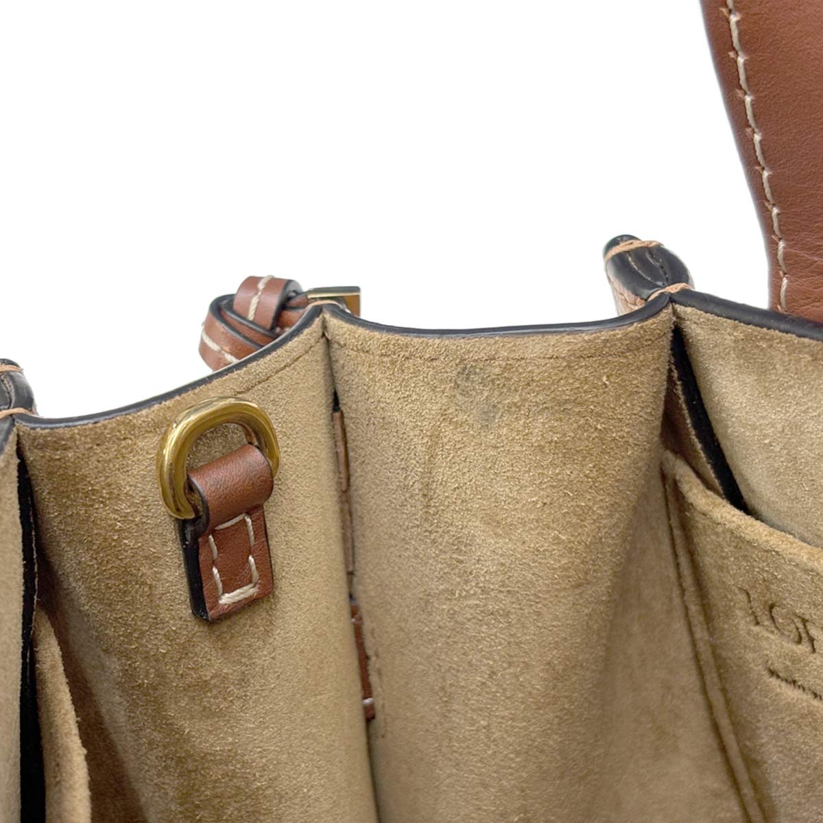 Gate Top Handle Mini Hand Shoulder Bag Leather Light camel